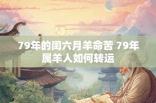 79年的闰六月羊命苦 79年属羊人如何转运