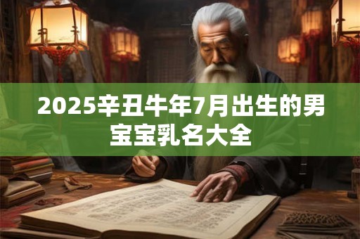 2025辛丑牛年7月出生的男宝宝乳名大全