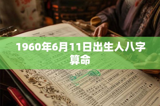 1960年6月11日出生人八字算命