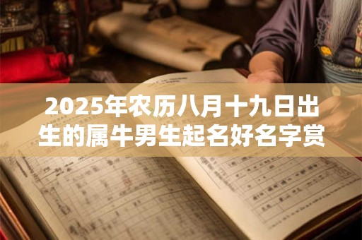 2025年农历八月十九日出生的属牛男生起名好名字赏析