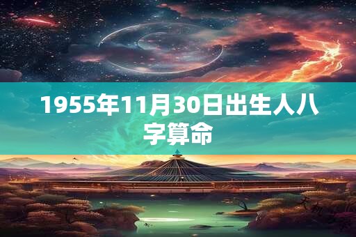 1955年11月30日出生人八字算命