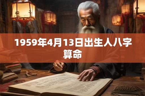 1959年4月13日出生人八字算命