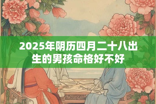2025年阴历四月二十八出生的男孩命格好不好 2025年阴历四月二十八出生的男孩命格好不好