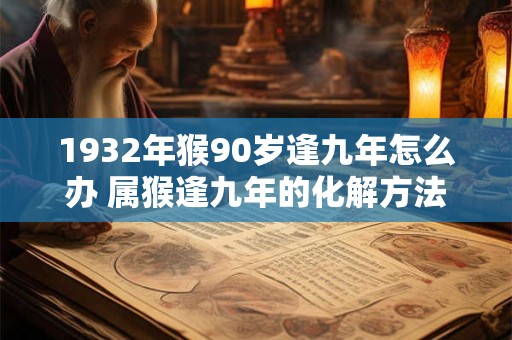 详细阅读:1932年猴90岁逢九年怎么办 属猴逢九年的化解方法 1932年猴90岁逢九年怎么办 属猴逢九年的化解方法
