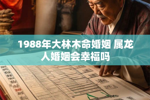 1988年大林木命婚姻 属龙人婚姻会幸福吗