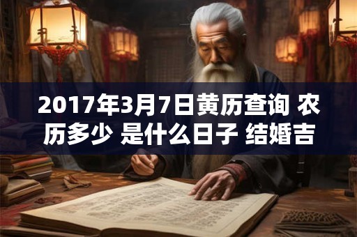 2017年3月7日黄历查询 农历多少 是什么日子 结婚吉时