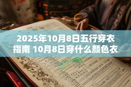 2025年10月8日五行穿衣指南 10月8日穿什么颜色衣服