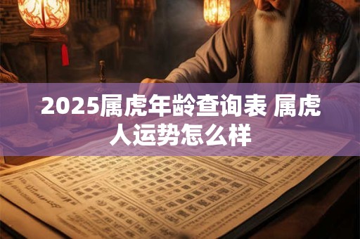 2025属虎年龄查询表 属虎人运势怎么样