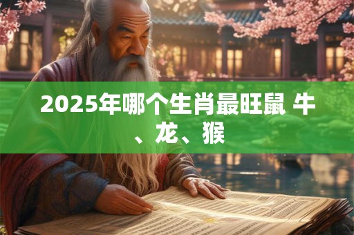2025年哪个生肖最旺鼠 牛、龙、猴