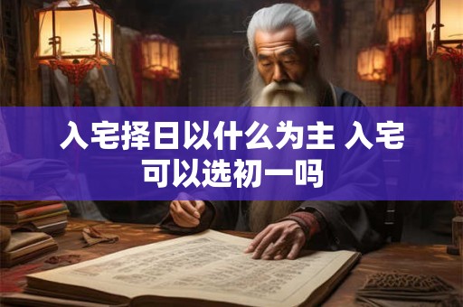 入宅择日以什么为主 入宅可以选初一吗