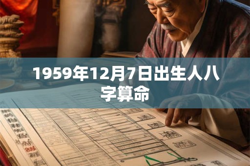 1959年12月7日出生人八字算命