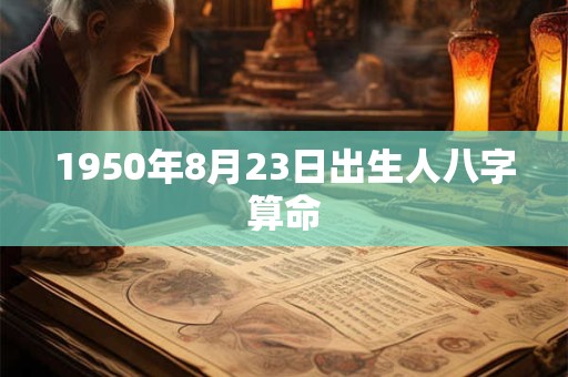1950年8月23日出生人八字算命