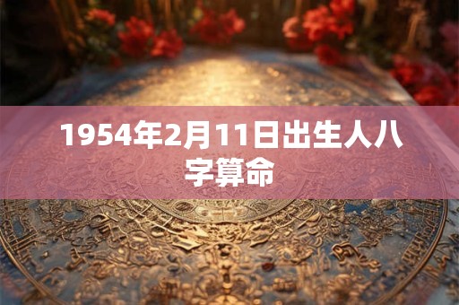 1954年2月11日出生人八字算命