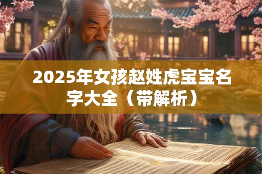 2025年女孩赵姓虎宝宝名字大全（带解析）