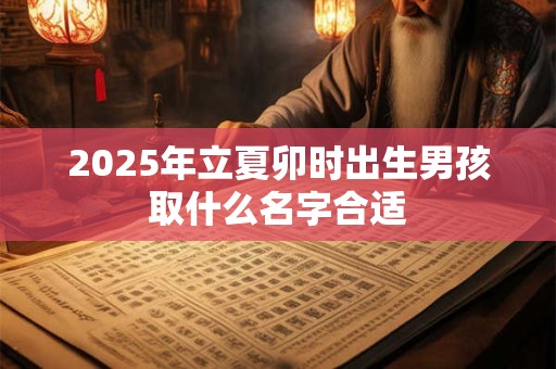 2025年立夏卯时出生男孩取什么名字合适