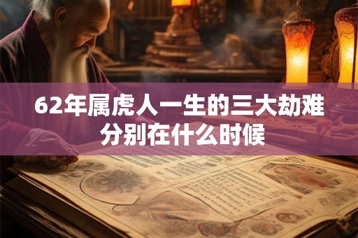 62年属虎人一生的三大劫难 分别在什么时候