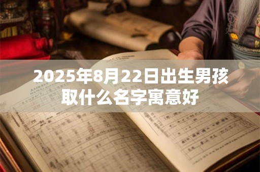 2025年8月22日出生男孩取什么名字寓意好