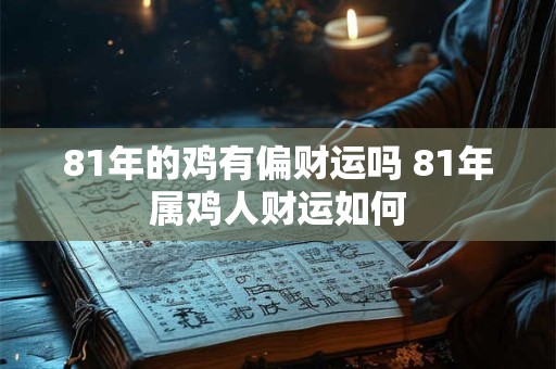 81年的鸡有偏财运吗 81年属鸡人财运如何