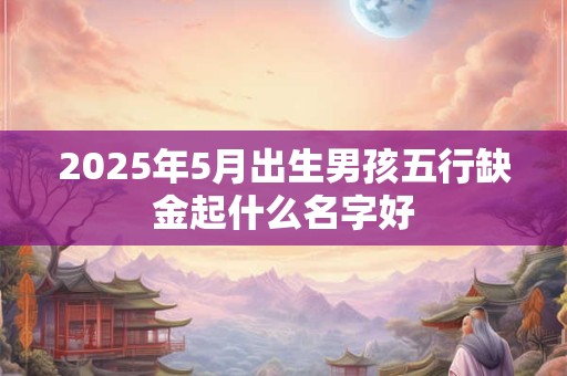 2025年5月出生男孩五行缺金起什么名字好