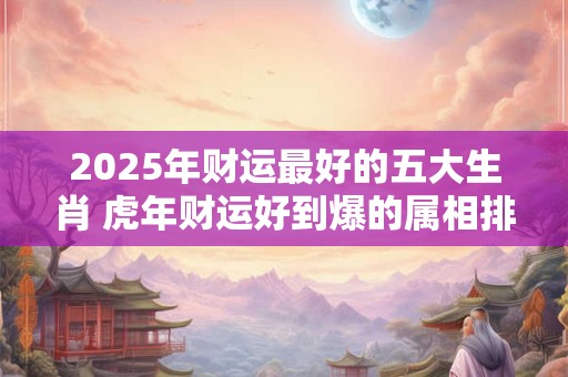 2025年财运最好的五大生肖 虎年财运好到爆的属相排名
