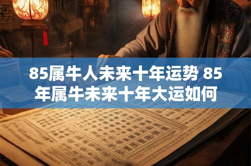 85属牛人未来十年运势 85年属牛未来十年大运如何