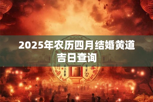 2025年农历四月结婚黄道吉日查询