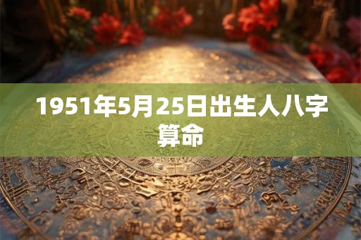 1951年5月25日出生人八字算命