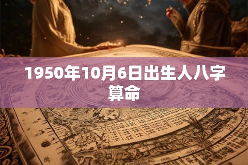 1950年10月6日出生人八字算命