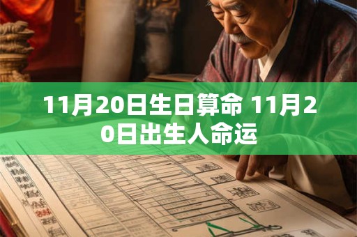 11月20日生日算命 11月20日出生人命运