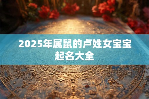 2025年属鼠的卢姓女宝宝起名大全