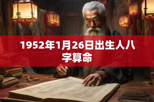 1952年1月26日出生人八字算命