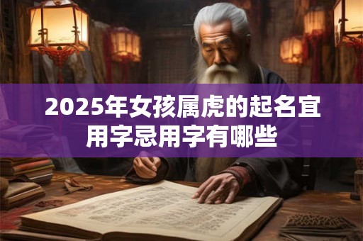 2025年女孩属虎的起名宜用字忌用字有哪些