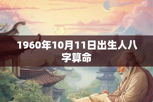 1960年10月11日出生人八字算命