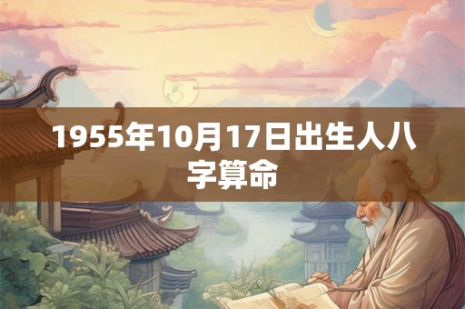 1955年10月17日出生人八字算命