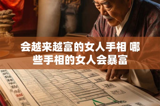会越来越富的女人手相 哪些手相的女人会暴富