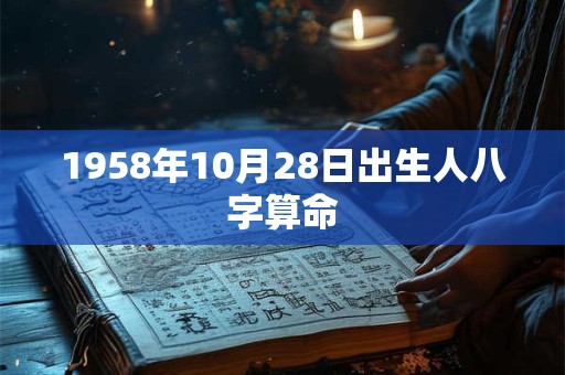 1958年10月28日出生人八字算命