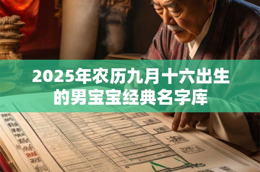 2025年农历九月十六出生的男宝宝经典名字库