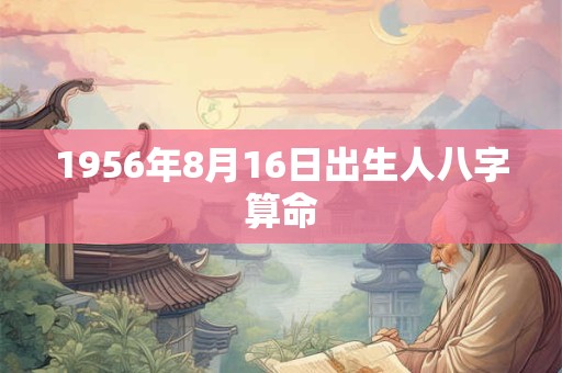 1956年8月16日出生人八字算命