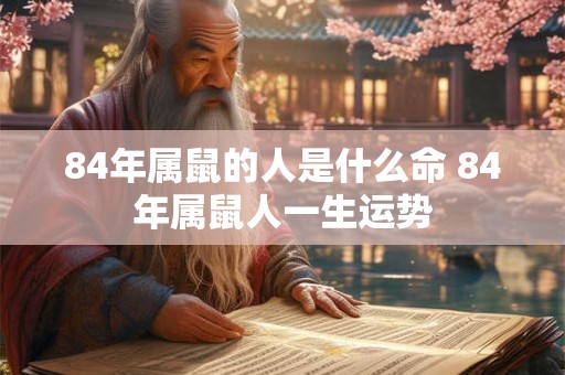 84年属鼠的人是什么命 84年属鼠人一生运势
