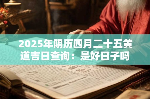 2025年阴历四月二十五黄道吉日查询：是好日子吗