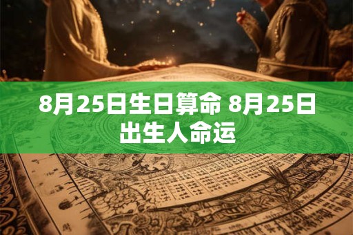 8月25日生日算命 8月25日出生人命运