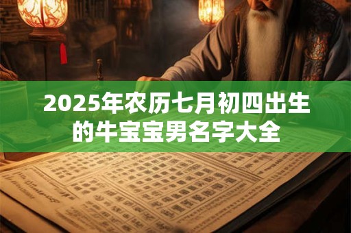 2025年农历七月初四出生的牛宝宝男名字大全