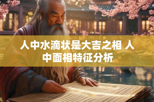人中水滴状是大吉之相 人中面相特征分析