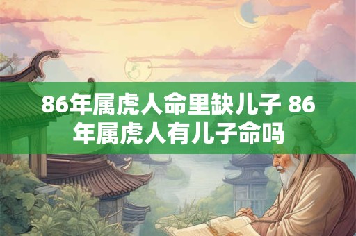 86年属虎人命里缺儿子 86年属虎人有儿子命吗