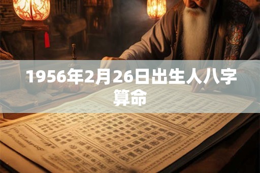 1956年2月26日出生人八字算命
