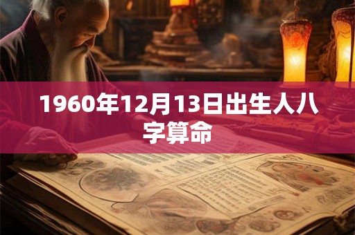 1960年12月13日出生人八字算命