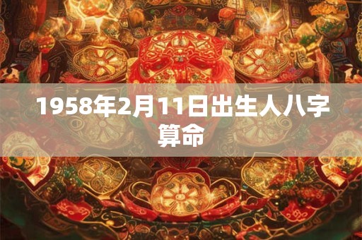 1958年2月11日出生人八字算命