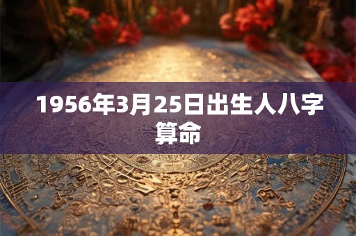 1956年3月25日出生人八字算命