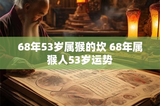 68年53岁属猴的坎 68年属猴人53岁运势