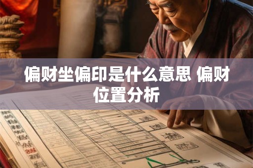 偏财坐偏印是什么意思 偏财位置分析